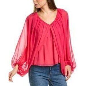 VINCE CAMUTO $89‎ SUMMERHEAT GERANUIM BLOUSE SM NEW WITH TAG